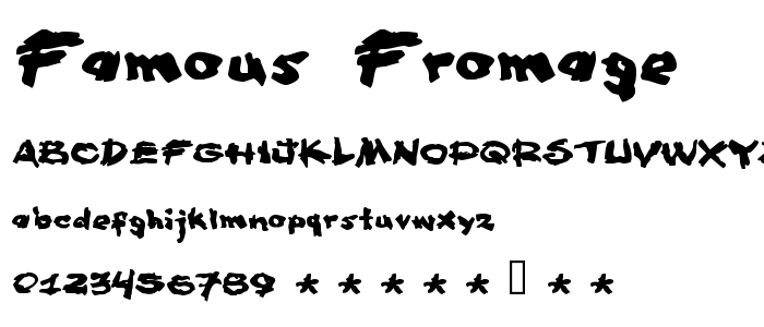Famous fromage font